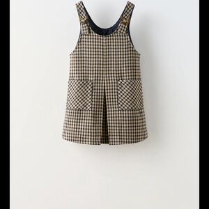 Zara plaid pinafore dress. NWT. 5 years.